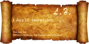 László Hermiusz névjegykártya